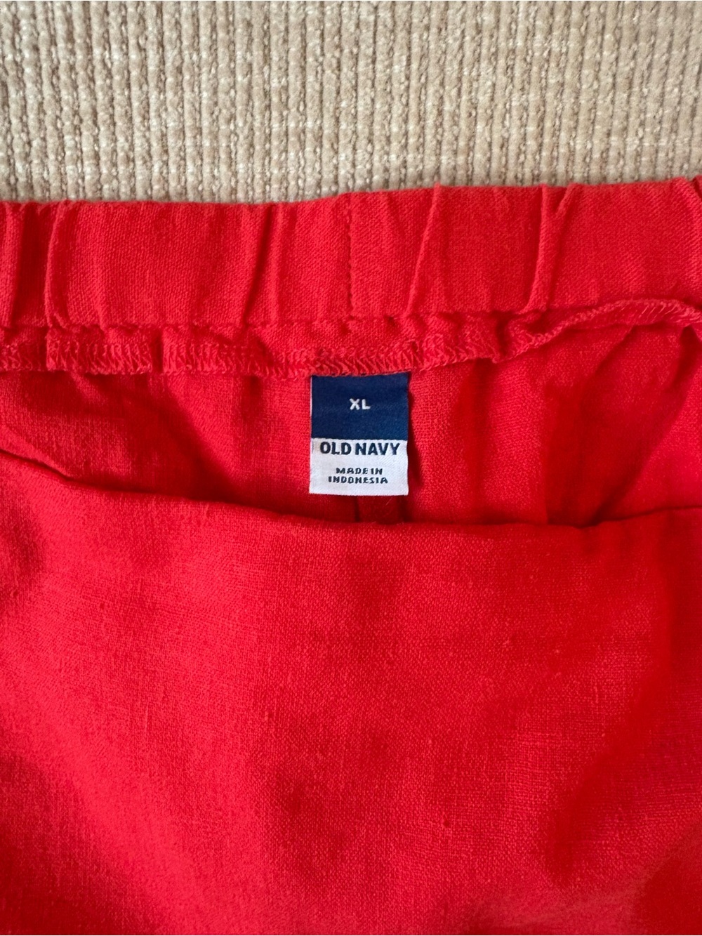 Old Navy Women’s Red Linen Skort - Picture 4 of 4